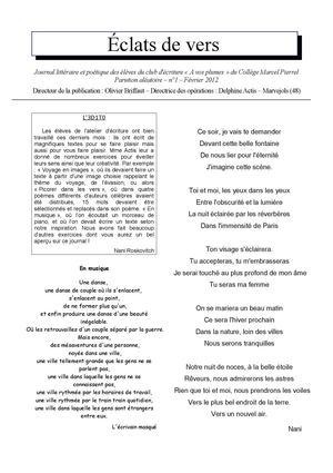 Eclats de vers