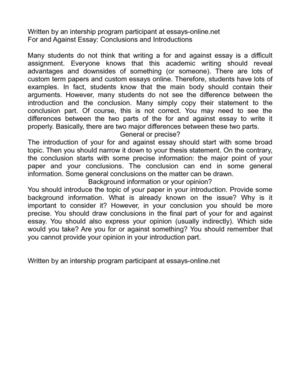 Calamo For And Against Essay Conclusions And Introductions For And Against Essay Conclusions And Introductions Essay With Thesis Statement also How To Write A Research Essay Thesis Online Assignment Writing Help