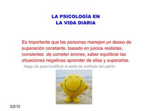 La psicología en la vida diaria