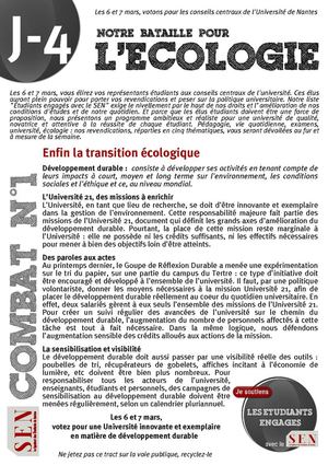 J-4 : Notre bataille pour l'écologie !