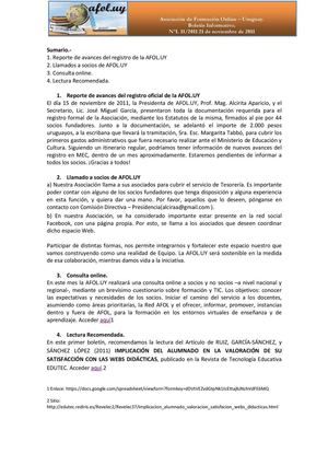 AFOL - Boletín 1