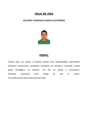 hoja de vida