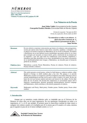 Los Números en la Poesía