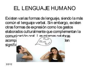Lenguaje del ser humano 2
