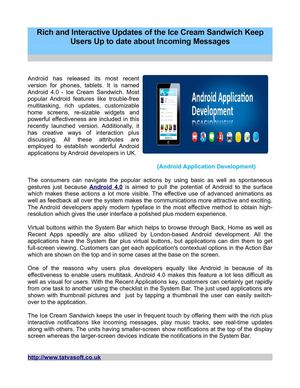 Android Application Development