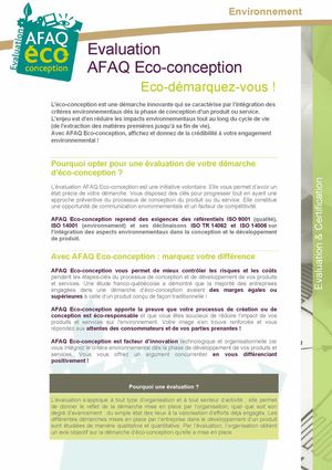 Afaq Afnor Calaméo - AFNOR - ÉVALUATION AFAQ Eco-coception.