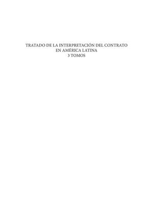 TRATADO DE LA INTERPRETACIÓN DEL CONTRATO EN AMÉRICA LATINA