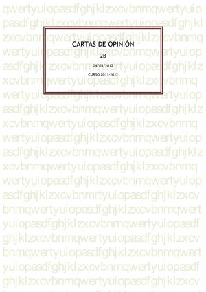 CARTAS DE OPINIÓN DE 2B