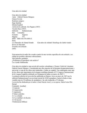 Cien años de soledad