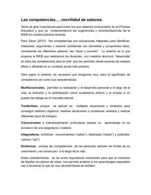 Las competencias: definiciones, características, clasificación y componentes estructurales.