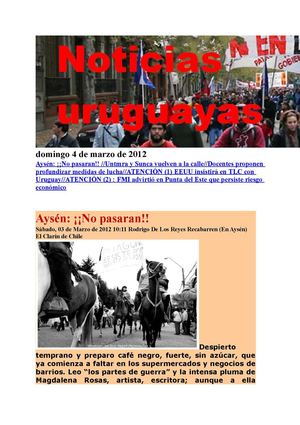 Noticias Uruguayas domingo 4 de marzo de 2012