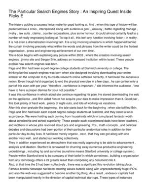 The Particular Search Engines Story _ An Inspiring Quest Inside Ricky E