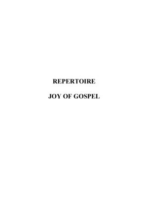 REPERTOIRE  JOY OF GOSPEL