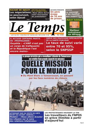 Le Temps d'Algérie Edition du Lundi 05 Mars 2012
