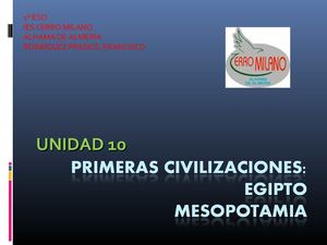 CSO 1º ESO UNIDAD LAS PRIMERAS CIVILIZACIONES URBANAS 2