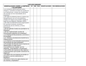 LISTA DE CHEQUEO