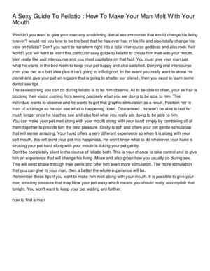 A Sexy Guide To Fellatio _ How To Make Your Man Melt With Your Mouth