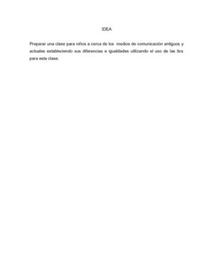 idea del trabajo