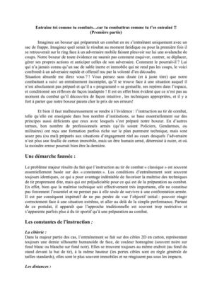 INSTRUCTION TIRS AU COMBAT ,GENDARMERIE