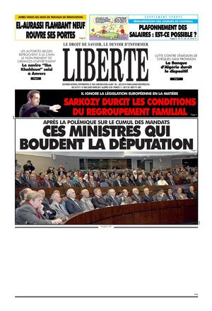 Liberte du 05 Mars 2012