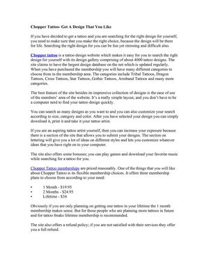 Chopper Tattoo - Get A Design That You Like