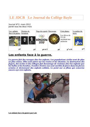 Le JDCB - Le Journal Du Collège Bayle N° 2