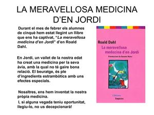LA MERAVELLOSA MEDICINA D'EN JORDI