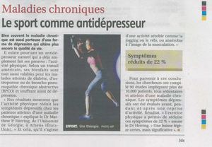 Article jdc Sport versus dépression