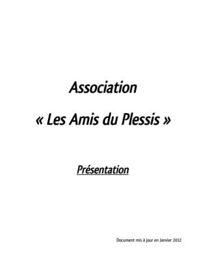 Association "les Amis du Plessis" - présentation