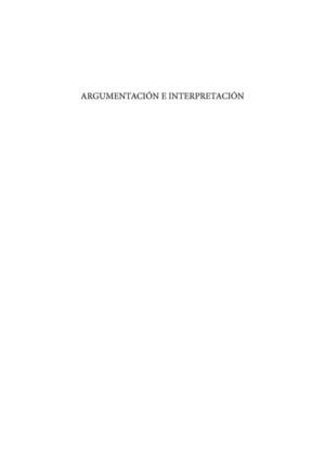 ARGUMENTACIÓN E INTERPRETACIÓN