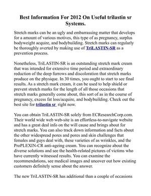 Best Information For 2012 On Useful trilastin sr Systems.