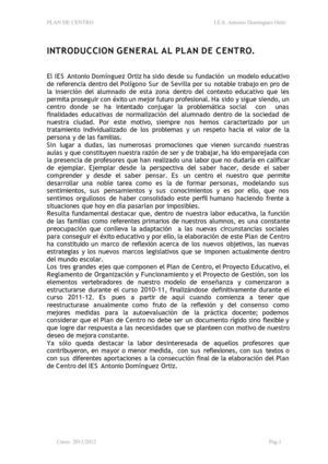 Plan de Centro IES Antonio Domínguez Ortiz