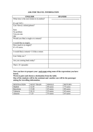 ASK FOR TRAVEL INFORMATION