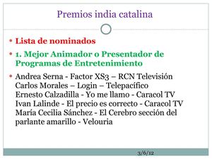 premios india catalina 