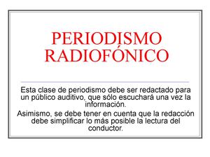 Periodismo radiofónico