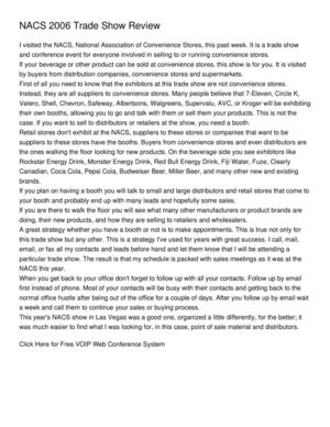 NACS 2006 Trade Show Review