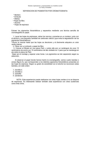 PIGMENTOS POR CROMATOGRAFIA