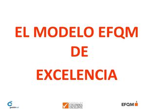 MODELO EFQM PRINCIPIOS Y CRITERIOS DE EXCELENCIA