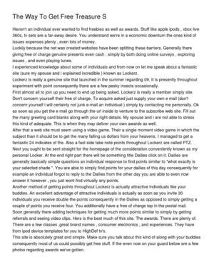 The Way To Get Free Treasure S