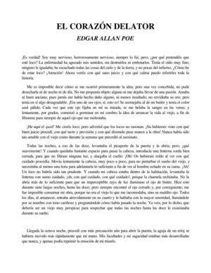 El corazón delator (leyenda)