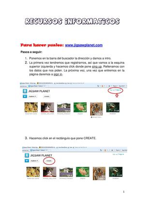 Instrucciones Jigsaw e Imagechef