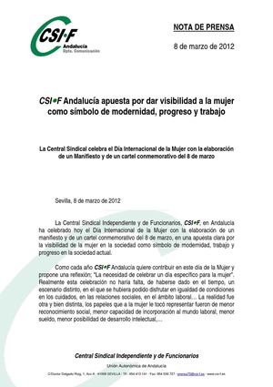 NP_8marzo_CSIF-A_DÍAMUJER