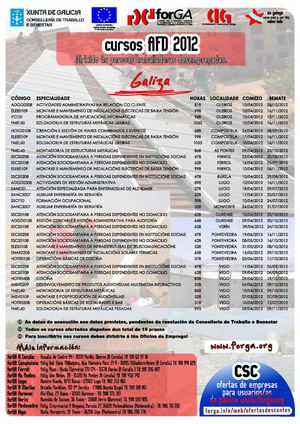 Cursos AFD 2012 de forGA para toda Galiza