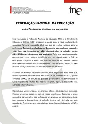 Concurso Professores_Comunicado FNE
