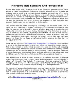 Microsoft Visio Standard And Professional