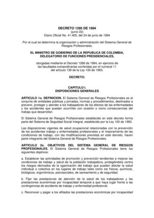 Decreto 1295 de 1994