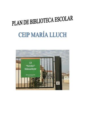 Plan de Biblioteca del Colegio de Torrecillas de la Tiesa