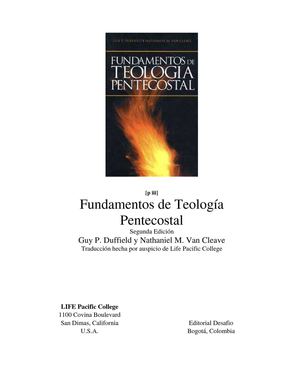 Guy Duffield Fundamentos de Teología Pentecostal