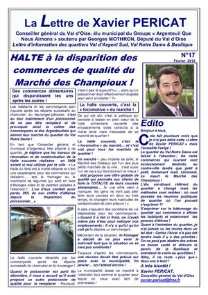 La Lettre de Xavier PERICAT n°17