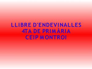 LLIBRE D'ENDEVINALLES 4TA